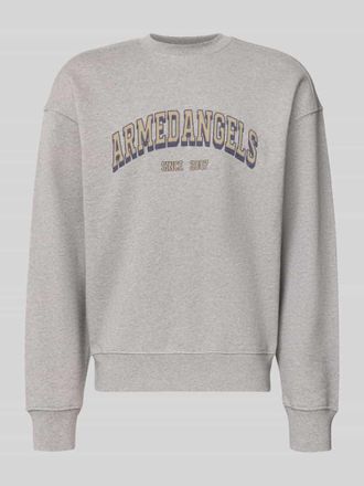 Armedangels Relaxed Fit Sweatshirt aus reiner Baumwolle Modell WORDMARK in Hellgrau, Gr&ouml;&szlig;e XXL