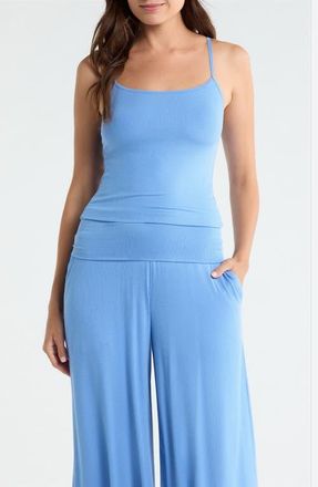 Lunya Rib Knit Modal Camisole in Current Blue at Nordstrom, Size X-Large