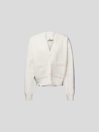 Maison Margiela Strickjacke mit Eingrifftaschen in Offwhite, Gr&ouml;&szlig;e XL