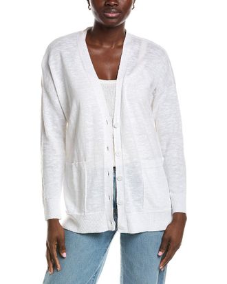Eileen Fisher V-Neck Linen-Blend Cardigan
