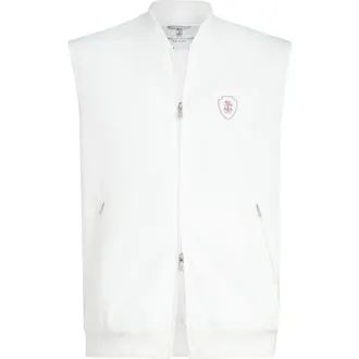 Brunello Cucinelli Nylon vest with logo in White at Nordstrom, Size Xxx-Large Eu