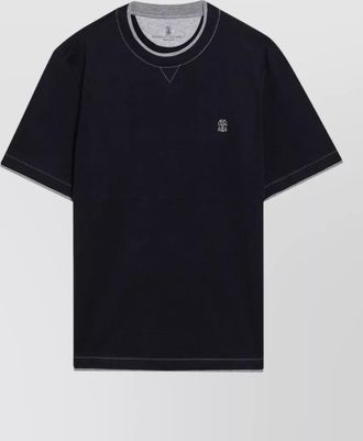 Brunello Cucinelli layered effect crew neck t shirt