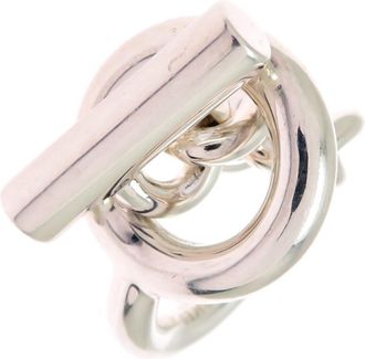 Herm&egrave;s Silver Silver 925 Band Ring (Pre-Owned)