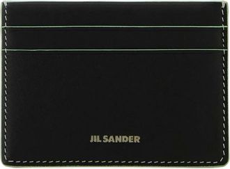 Jil Sander Pasjeshouder met logodetail - Zwart