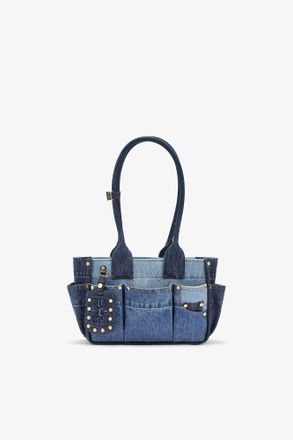 Ganni Blue Small Posy Bag in Denim