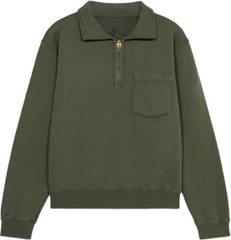 Fortela Zip-Up Sweatshirt with Pocket in Oil at Nordstrom, Size X-Large Eu