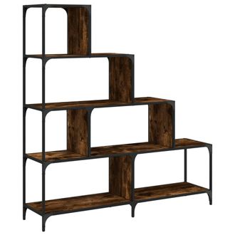 vidaXL Vidaxl - Librer&iacute;a Con 4 Pelda&ntilde;os Madera Roble Ahumado 139x33,5x149 Cm
