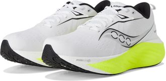 Saucony Mens Triumph 22 Trainers, White/Yellow, 8.5 UK