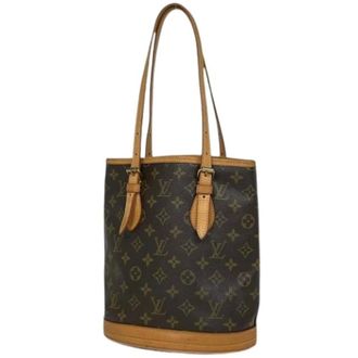 Louis Vuitton Pre-owned Bucket Bags, female, Brown, Size: ONE SIZE Pre-owned Monogram Bucket Bag