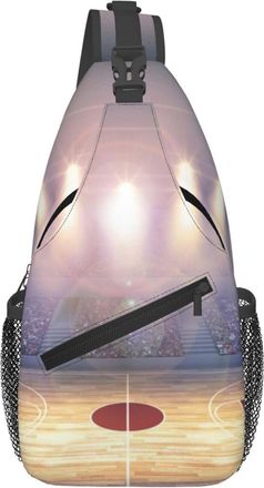 Generic Basketball Sand Chest Bag Trendy Crossbody Bag With Zipper Daypack For Men Women Traveling