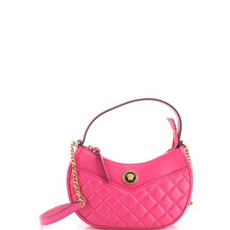 Versace Medusa Half Moon Bag Quilted Leather