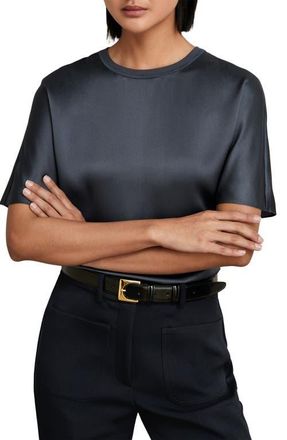 Reiss Lena Dolman Sleeve Silk Top in Blue at Nordstrom, Size 14 Us