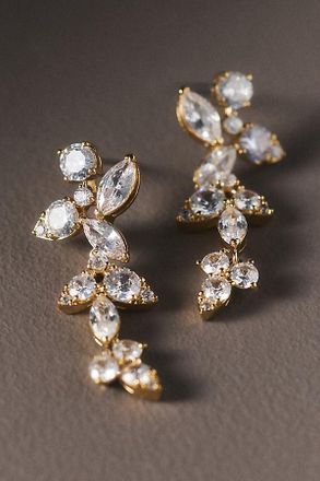 Nadri Floral Cluster Drop Earrings