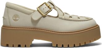 Timberland Stone Street Buckle Platform Shoe in Light Beige Suede at Nordstrom, Size 7.5
