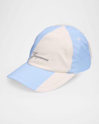 Jacquemus Men & apos;s The Casquette Logo Nylon Baseball Cap