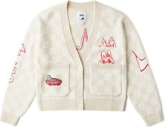Vans (WMNS) Vans The Monsters LABUBU Knit Cardigan White Red VN000JFEDHI