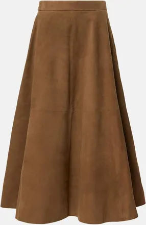 Róhe Suede midi skirt