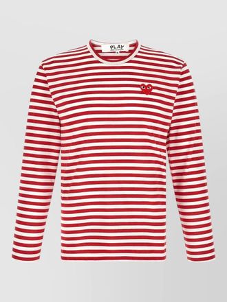 Comme Des Gar&ccedil;ons striped long-sleeve cotton t-shirt