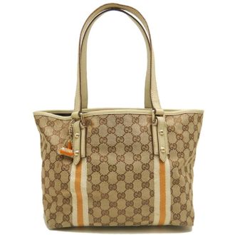 Gucci Beige Gg Canvas Tote Bag (Pre-Owned)