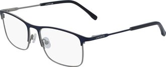 Lacoste Mens 54 mm Matte Blue Eyeglasses