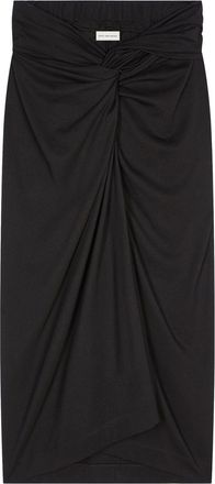 Dries Van Noten Gesmockte rok - Zwart