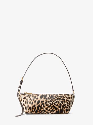Michael Kors Laila Small Leopard Print Calf Hair Pochette
