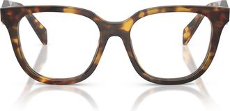 Prada 0pr C11v Classic Tortoiseshell Square Frame Eyeglasses
