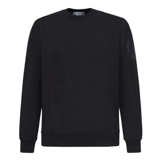 Stone Island Sweatshirts, male, Blue, S, Blue Logo Embroidered Jumper