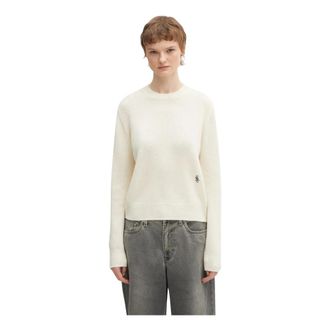 Sporty & Rich SRC Cropped Cashmere Sweater - Dames - Cashmere truien - Beige - XS - Wol - Truien & Vesten