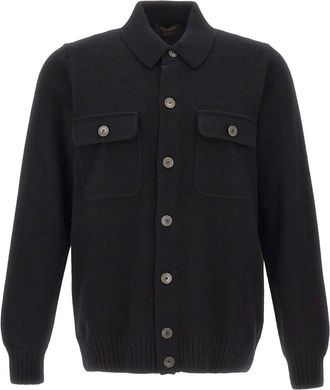 Gran Sasso Camisa de punto de cachemir - Jackets - Hombre - Negro - 2XL