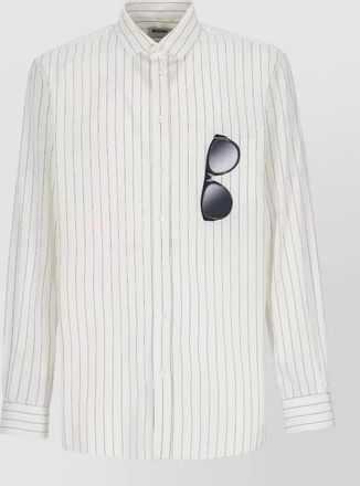 Moschino striped long-sleeve shirt