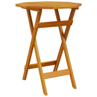 vidaXL Mesa De Jard&iacute;n Plegable Madera Maciza De Acacia &Oslash;60x75 Cm Vidaxl