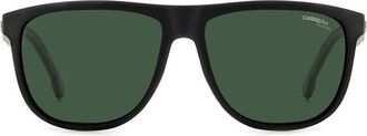 Carrera 8059-S0003UC Square Full Rim Sunglasses - Black
