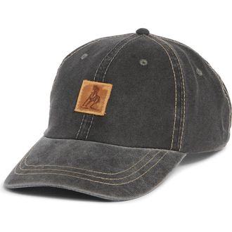 One Of These Days Running Horse Leather Patch Hat in Charcoal at Nordstrom