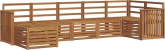 vidaXL Conjunto De Sof&aacute;s De Exterior 7 Uds. Natural Vidaxl