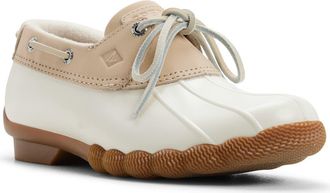 Sperry Top-Sider Saltwater 1 Eye Waterproof Duck Shoe in Linen/oat Leather at Nordstrom, Size 9.5