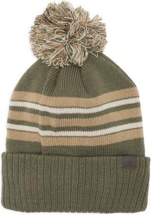 Rainforest Stripe Pom Pom Beanie in Olive Green Hthr Combo at Nordstrom Rack
