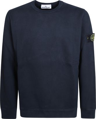 Stone Island Crewneck Logo Detail Sweatshirt