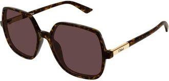 Chlo&eacute; Zonnebril - Dames - Zonnebrillen - Bruin - 55 MM - Accessoires