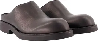 Maison Margiela Mens Mules - Mm6 Maison Margiela Leather Black Calfskin Shoes