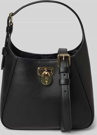 Lauren Ralph Lauren Lederhandtasche mit Label-Anhänger Modell TANNER in Black, Größe 1