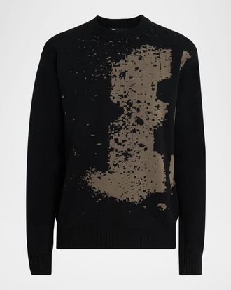 G-Star Mens Sprayed 89 Organic Cotton Crewneck Sweater