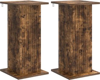 vidaXL Soporte De Plantas 2 Uds. Roble Ahumado 30,5 X 30 X 60,5 Cm Vidaxl