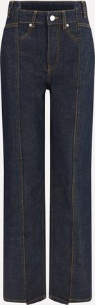 Ganni Slub Denim Fold Jeans Female 28
