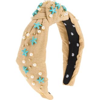 Lele Sadoughi Knotted Shoreline Headband in Gold at Nordstrom