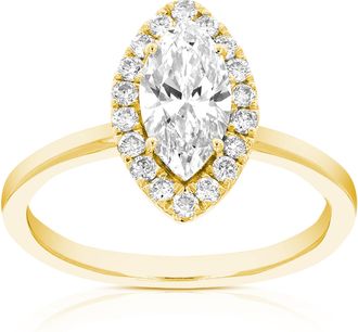 Vir Jewels 1 cttw Marquise Lab Grown Diamond Engagement Solitaire Ring in 14K Yellow Gold For Women