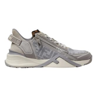 Fendi Schoenen, Heren, Grijs, 45 EU, Polyester, Flow Sneakers