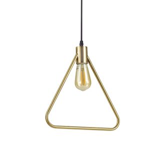 Netlighting Abc 1 Light Ceiling Pendant Antique Brass E27 in Yellow
