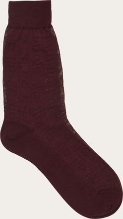 Ferragamo Men Ferragamo Monogram ankle socks Red