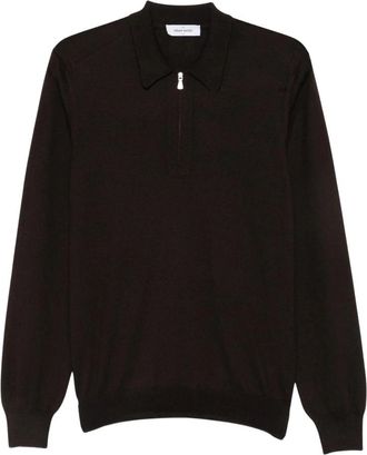 Gran Sasso Tennis Polo - Heren - Polos - Zwart - S - Wol - Tops